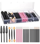 300pcs Disposable Makeup Tool Kit,Brow brush/Mascara brush/Lip Applicators/Eyeshadow applicators/...