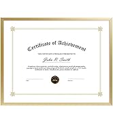 Golden State Art, 8.5x11 Aluminum Certificate Frame, Metal Diploma Frames for 8.5 x 11 Documents,...