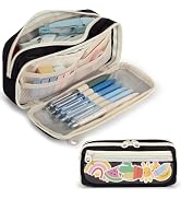 Large Capacity Pencil Case with Compartments, School Pencil Bags with Zipper, Big Storage Pen Bag...