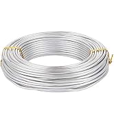 Pandahall 82 Feet/500g Aluminum Wire Flexible 3mm/9gauge Metal Artistic Beading Wire for Floral J...