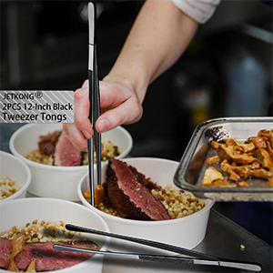 12-inch black Cooking Tweezers