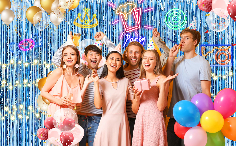 Tinsel Curtain Party Backdrop