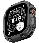 Amizee 2 in 1 Metal Armor Case for Apple Watch Ultra 3/2/1 49mm with Back Cover, Military Grade P...
