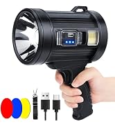 Sigoobal Rechargeable Spotlight Flashlight, High Lumens Spot Lights Handheld Spot Light, LED Spot...