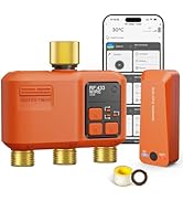 WiFi Water Timer for Garden Hose 3-Zone, Smart Hose Timer with 984ft Long-Range & Strong Wall-Pen...