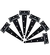 TamBee T-Strap Barn Door Hinges Shed Door Heavy Duty Hinges Gate Strap Hinges Black Wrought Hardw...