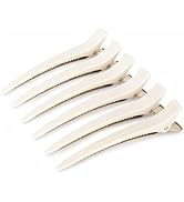 AIMIKE 4.8" Hair Clips for Styling – Built-In Silicone Band Duckbill Hair Clips, No-Crease Sectio...