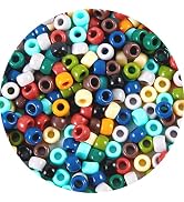 Pony Multi-Colored Bracelet Beads for Hair Braids & Crafts - Plastic Earth Tone Hair Beads (Small...