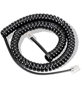 Lativu Phone Cords, 10 FT Uncoiled/1.2 FT Coiled Telephone Cord, 1 Pack Phone Cord for Landline, ...