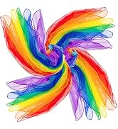 AIVIAI Juggling Scarves for Kids Play 24 Pcs Dance Music Scarfs Colorful Silk Actives Scarves Rhy...