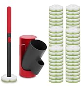Disposable Toilet Brush Cleaning System with Wand Cleaner Refills,Toilet Cleaning Stick,Wall Moun...