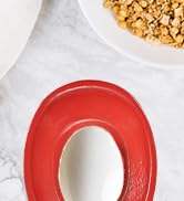 Spoon Rest Vintage Metal Kitchen 7.9"*3.7" Spoon Rest, Cast Iron for Cooking Home Decor, Red