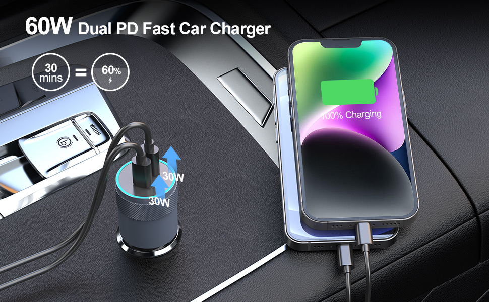Dual PD fast car charger