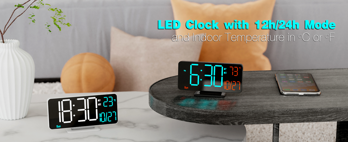 6.7in digital clock