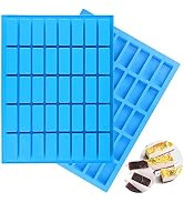 2 pack of 40 cavities narrow rectangular chocolate molds/silicone caramel molds/for fudge, truffl...