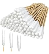 100 Pcs Large Cotton Swabs for Pet Care, 6 Inch Long Cotton Swabs with Bamboo Handle, Professiona...