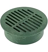 NDS 50, 6 In. Round Grate Cover, Connects to Speed-D Catch Basin, Drain Pipes & Fittings, for Sma...