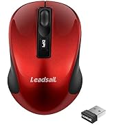 LeadsaiL Wireless Computer Mouse, 2.4G Portable Slim Cordless Mouse Less Noise for Laptop Optical...