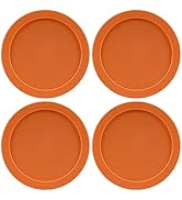 Replacement Lid for Pyrex 4" Storage Plastic Cover 1 Cup Bowl 7202-PC Orange (4-Pack)
