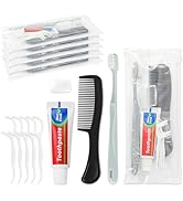 Lilingsty Travel Toothbrush Kit Bulk, Toothbrush Toothpaste Set, Hygiene Kit Bulk with Floss Pick...