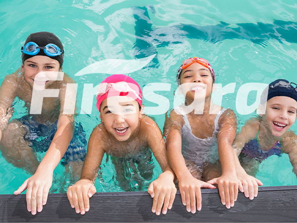 firesara fishtail fabric swim cap for kids