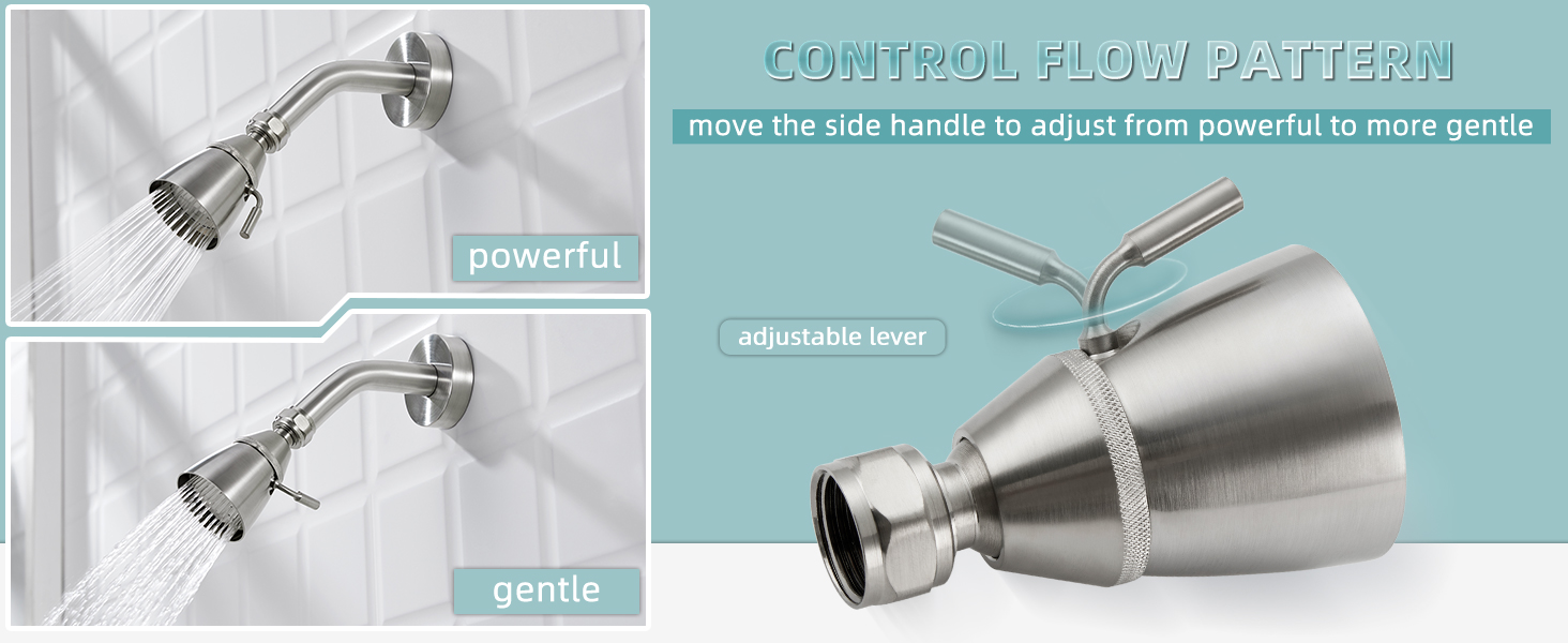 adjustable handle to choose your shower mode