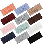12 Pcs Stretchy Headbands for Women, Absorbed Sport Headband Soft Twist Headbands for Daily Life ...