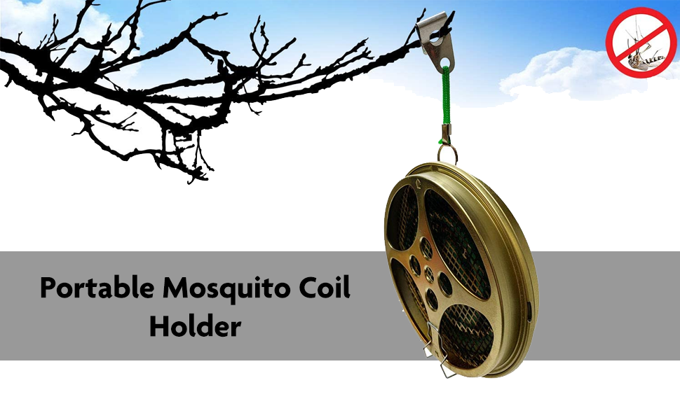 Portable Mosquito Coil Holder - Mosquito Coil & Incense Burner for Outdoor use,