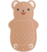 UNEEDE Kids Bathtub Mat Non Slip - Natural Rubber Baby Bath Mat for Tub, Cute Brown Bear Shape To...