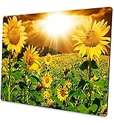 Custom Square Gaming Mouse Pad, Sunflower Mouse Pad, Unique Design Anti-Slip Rubber Base Mouse Pa...