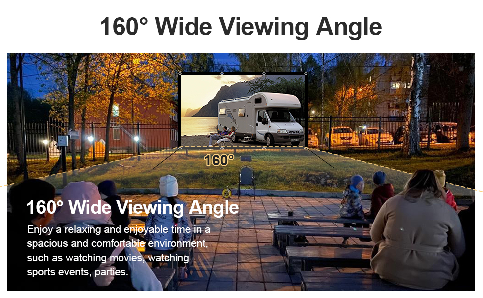 wide viewing angle projector screen