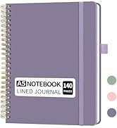 YOXMJDB A5 Lined Spiral Notebook with Pen Holder, 140 Pages Hardcover Journal for Women, To Do Li...