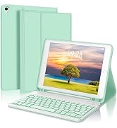 iPad 9th 2021/8th/7th Generation Keyboard Case, 7 Colors Backlit Detachable Keyboard Slim Folio S...