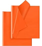 Hlonon Orange Tissue Paper for Gift Bags - 30 Sheets of Orange Wrapping Tissue Paper Bulk Packagi...