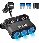 Cigarette Lighter Splitter 300W: OUFFUN Dual 18W QC3.0 and 30W PD USB-C Multi Way Cigarette Light...