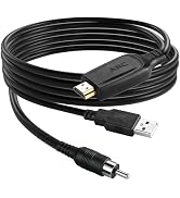 192KHz HDMI eARC/ARC to Coaxial Audio Converter for TV to Soundbar, Plug & Play 4.9ft/1.5m ARC to...