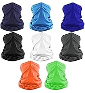Dapaser 8 Pack Neck Gaiter Balaclava Gator Face Mask UV Protection Breathable Face Bandanas Neck ...