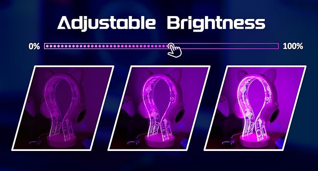 CoolGift Mart Light Up 16 Colors Headphone Stand