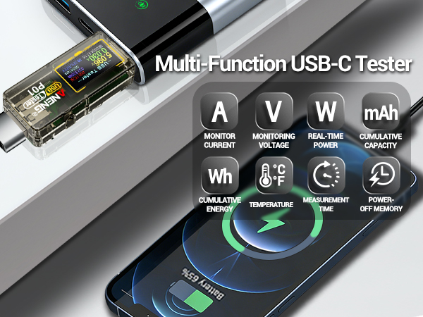 Multi-function USB-C tester