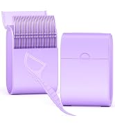 Generic Floss Dental Picks Travel Case 2 Box,104 Double Line Flosser Included-Mint-Flavored-Bilat...