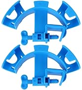 Mikikit 2pcs Sturdy Abs Water Pipe Holder Clips for Fish Tank Easy to Install Aquarium Hose Fixin...