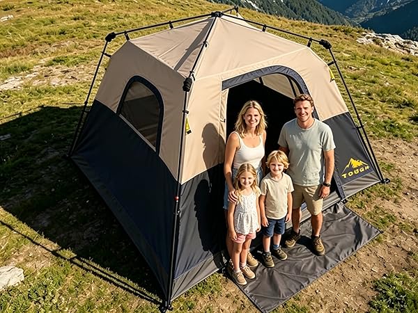 double wall tent top view waterproof no mesh