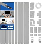 Delamu 157in Cord Hider, Cord Cover Wall Cable Management, Paintable Wire Cover for Cords, Cable ...