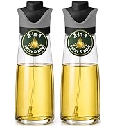 Olive Oil Dispenser for Kitchen | 2-in-1 Pour and Spray | Glass Olive Oil Sprayer for Cooking, Ai...