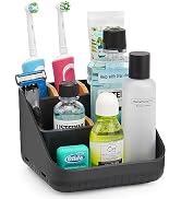 Chintu Toothbrush Holders Bathroom Countertop Organizer- Bamboo Electric Tooth Brushing Holder 6 ...