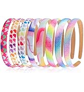 Rainbow Headbands for Girls, Glitter Head Bands for Kids, Colorful Printed Clouds Hairbands, Swee...