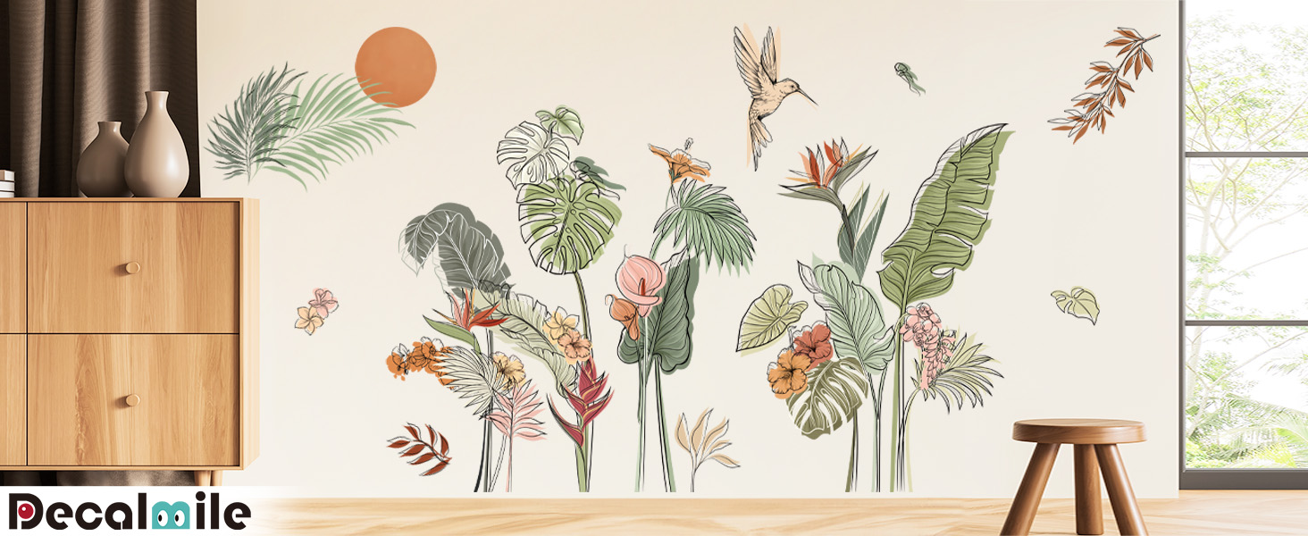 Boho Leaves wall decal DM2058
