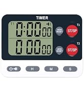 TPNEG Dual Kitchen Timer Digital - Large Display, Easy to Use and Read, Cooking Timer for Kitchen...
