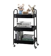 3 Tier Metal Utility Cart on Wheels