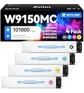 W9150MC W9151MC W9153MC W9152MC Toner Cartridge Set 4-Pack High Yield with Chip Replacement Compa...